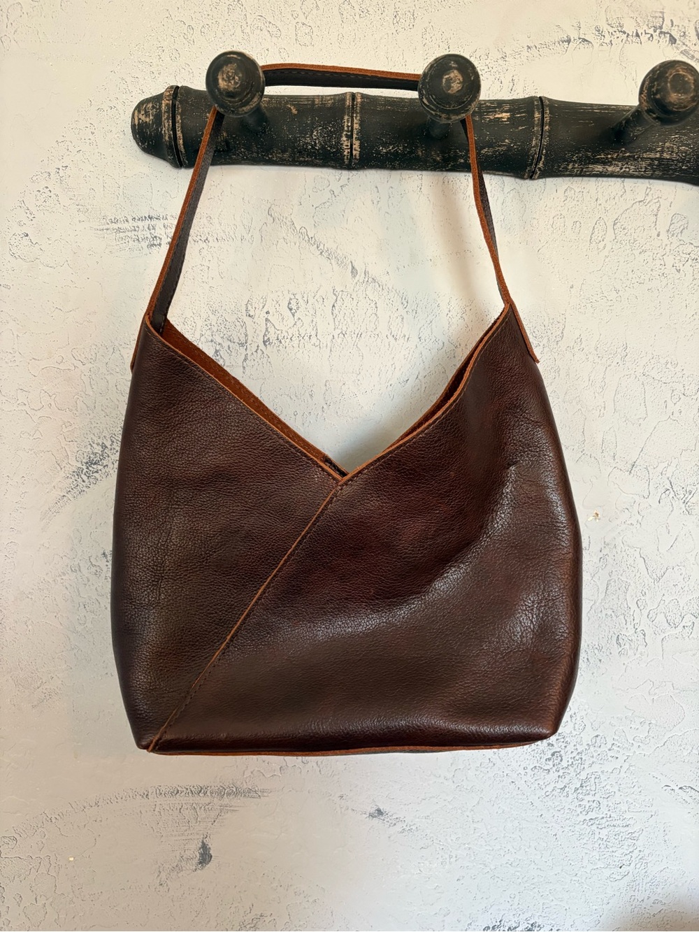 Portland Leather Dark Brown Hobo Shoulder Bag